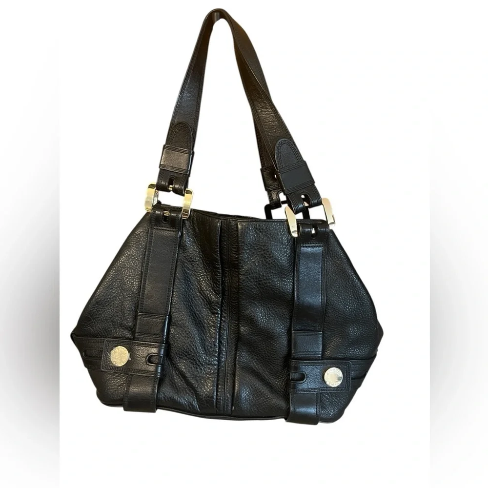 MICHAEL Michael Kors Harness Grab Bag Black Leather Shoulder Bag